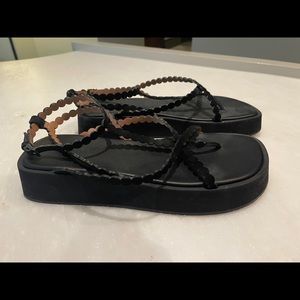 Alaia black platform sandals